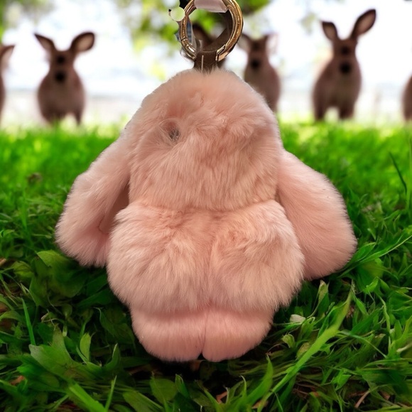 Kopenhagen Fur Designer Pink Rabbit Purse Accessory - Picture 1 of 3